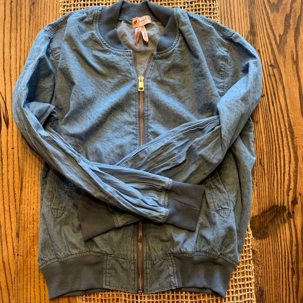 Poof jean zip jacket